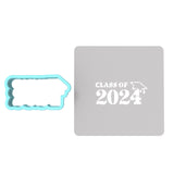 2024 Graduation Cookie Cutter | Stamp | Stencil #4D Wedding / Baby / V Day Cookie Cutter Lady MINI - 2 Inches (5cm) **BUNDLE** Cutter + Stencil