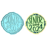 2024 Graduation Cookie Cutter | Stamp | Stencil #5E Wedding / Baby / V Day Cookie Cutter Lady MINI - 2 Inches (5cm) **BUNDLE** Cutter + Stamp