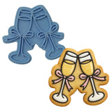 Champagne Glass Cheers Cookie Cutter | Stamp | Stencil - SHARP EDGES - FAST Shipping - Choose Your Own Size! #2