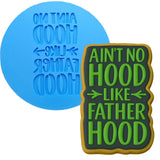 a cookie with a cookie cutter next to it