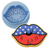 America Lips Cookie Cutter | Stamp | Stencil #1 Cookie Cutters Cookie Cutter Lady MINI - 2 Inches (5cm) **BUNDLE** Cutter + Debosser