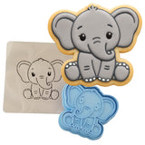 Baby Elephant Cookie Cutter | Stamp | Stencil #1 Wedding / Baby / V Day Cookie Cutter Lady