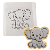 Baby Elephant Cookie Cutter | Stamp | Stencil #1 Wedding / Baby / V Day Cookie Cutter Lady MINI - 2 Inches (5cm) Stencil ONLY