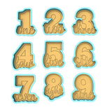 Birthday Number Cookie Cutter | Stamp | Stencil | Debosser Set. Any Size. Any Style. birthday Cookie Cutter Lady