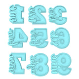 Birthday Number Sideways Cookie Cutter | Stamp | Stencil | Debosser Set. Any Size. Any Style. birthday Cookie Cutter Lady MINI - 2 Inches (5cm) Stamp ONLY Set