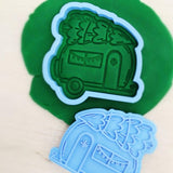 Christmas Camper Cookie Cutter | Stamp | Stencil #1 Xmas / Winter / NYE Cookie Cutter Lady