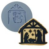 Christmas Nativity Cookie Cutter | Stamp | Stencil #2 Xmas / Winter / NYE Cookie Cutter Lady MINI - 2 Inches (5cm) Debosser ONLY