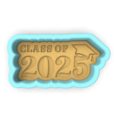 a class of 202 cookie cutter with a graduation cap on it