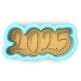 a cookie shaped like the number twenty five