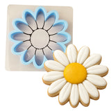 Daisy Cookie Cutter Detailed #2 Easter / Spring / Flower Cookie Cutter Lady MINI - 2 Inches (5cm) **BUNDLE** Cutter + Stencil