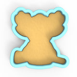 a cookie shaped like a teddy bear on a white background