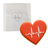 EKG Heart Cookie Cutter | Stamp | Stencil #1 School / Grad Cookie Cutter Lady MINI - 2 Inches (5cm) Stencil ONLY