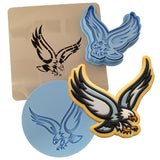 Falcon Eagle Hawk Cookie Cutter | Stamp | Stencil #1 Animals & Dinosaurs Cookie Cutter Lady MINI - 2 Inches (5cm) **FULL SET BUNDLE** Cutter + Stamp + Stencil + Debosser **BEST DEAL**