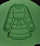 Fall Dress Cute Cookie Cutter | Stamp | Stencil - SHARP EDGES - FAST Shipping - Choose Your Own Size! #1 Cookie Cutter Lady