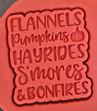 Flannels Pumpkins Hayride Cookie Cutter | Stamp | Stencil Halloween / Fall Cookie Cutter Lady