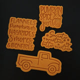 Flannels Pumpkins Hayride Cookie Cutter | Stamp | Stencil Halloween / Fall Cookie Cutter Lady