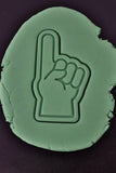 Foam Finger Cookie Cutter | Stamp | Stencil - SHARP EDGES - FAST Shipping - Choose Your Own Size! #1 Cookie Cutter Lady