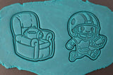 Football Player Rushing Silver Cookie Cutter | Stamp | Stencil - SHARP EDGES - FAST Shipping - Choose Your Own Size! #1 Cookie Cutter Lady