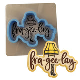 Fra Gee Lay Leg Cookie Cutter | Stamp | Stencil #1 Xmas / Winter / NYE Cookie Cutter Lady MINI - 2 Inches (5cm) **BUNDLE** Cutter + Stencil