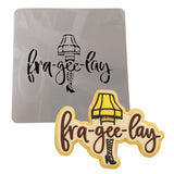 Fra Gee Lay Leg Cookie Cutter | Stamp | Stencil #1 Xmas / Winter / NYE Cookie Cutter Lady MINI - 2 Inches (5cm) Stencil ONLY
