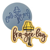 Fra Gee Lay Leg Cookie Cutter | Stamp | Stencil #1 Xmas / Winter / NYE Cookie Cutter Lady MINI - 2 Inches (5cm) Debosser ONLY