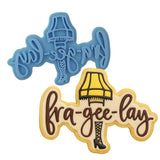 Fra Gee Lay Leg Cookie Cutter | Stamp | Stencil #1 Xmas / Winter / NYE Cookie Cutter Lady MINI - 2 Inches (5cm) Stamp ONLY