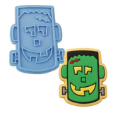 Frankenstein Face Cookie Cutter Outline & Stamp 3 Halloween / Fall Cookie Cutter Lady MINI - 2 Inches (5cm) Stamp ONLY