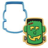 Frankenstein Face Cookie Cutter Outline & Stamp 3 Halloween / Fall Cookie Cutter Lady MINI - 2 Inches (5cm) Cookie Cutter ONLY (Outline)