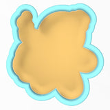 a cookie shaped like a teddy bear on a white background