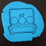 Guys Watching Football Cookie Cutter | Stamp | Stencil - SHARP EDGES - FAST Shipping - Choose Your Own Size! #1 Cookie Cutter Lady