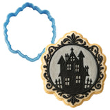 Haunted House Frame Cookie Cutter | Stamp | Stencil #1 Halloween / Fall Cookie Cutter Lady MINI - 2 Inches (5cm) Cookie Cutter ONLY (Outline)