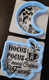 Hocus Pocus Need Coffee to Focus Cookie Cutter | Stamp | Stencil #1 Halloween / Fall Cookie Cutter Lady