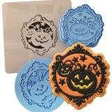 Jack O' Lantern Frame Cookie Cutter | Stamp | Stencil #1 Halloween / Fall Cookie Cutter Lady MINI - 2 Inches (5cm) **FULL SET BUNDLE** Cutter + Stamp + Stencil + Debosser **BEST DEAL**