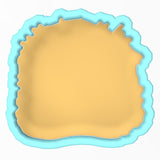 a cookie sheet with a blue border around it