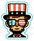 July 4th Presidents Party Cookie Cutter Set | Stamp | Stencil | Debosser St Pats / July 4th Cookie Cutter Lady 1. Abe Lincoln 4th of July Glasses Cutter Only