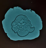 Mermaid Holding Turtle Cookie Cutter | Stamp | Stencil - SHARP EDGES - FAST Shipping - Choose Your Own Size! #1 Cookie Cutter Lady