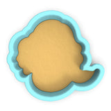 a cookie cutter with a cookie in the shape of a cloud