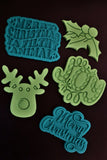 Merry Christmas Cookie Cutter | Stamp | Stencil #4 Xmas / Winter / NYE Cookie Cutter Lady