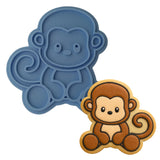 Monkey Body Cookie Cutter | Stamp | Stencil #1 Animals & Dinosaurs Cookie Cutter Lady MINI - 2 Inches (5cm) Stamp ONLY