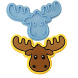 Moose Head Cookie Cutter | Stamp | Stencil #2 Animals & Dinosaurs Cookie Cutter Lady