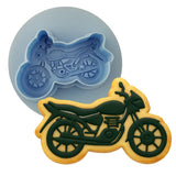 Motorcycle Cookie Cutter | Stamp | Stencil #3 Comic Book / Vehicles Cookie Cutter Lady MINI - 2 Inches (5cm) **BUNDLE** Cutter + Debosser