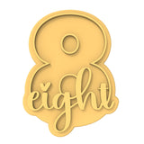 Number Eight Cookie Cutter | Stamp | Stencil birthday Cookie Cutter Lady