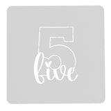 Number Five Cookie Cutter | Stamp | Stencil birthday Cookie Cutter Lady MINI - 2 Inches (5cm) Stencil ONLY