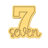 Number Seven Cookie Cutter | Stamp | Stencil birthday Cookie Cutter Lady