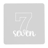 Number Seven Cookie Cutter | Stamp | Stencil birthday Cookie Cutter Lady MINI - 2 Inches (5cm) Stencil ONLY