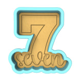 Number Seven Cookie Cutter | Stamp | Stencil birthday Cookie Cutter Lady