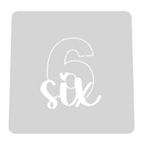 Number Six Cookie Cutter | Stamp | Stencil birthday Cookie Cutter Lady MINI - 2 Inches (5cm) Stencil ONLY