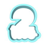 Number Two Cookie Cutter | Stamp | Stencil birthday Cookie Cutter Lady MINI - 2 Inches (5cm) Cookie Cutter ONLY (Outline)