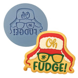 Oh Fudge Ralphie Cookie Cutter | Stamp | Stencil Xmas / Winter / NYE Cookie Cutter Lady MINI - 2 Inches (5cm) Debosser ONLY