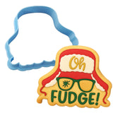 Oh Fudge Ralphie Cookie Cutter | Stamp | Stencil Xmas / Winter / NYE Cookie Cutter Lady MINI - 2 Inches (5cm) Cookie Cutter ONLY (Outline)